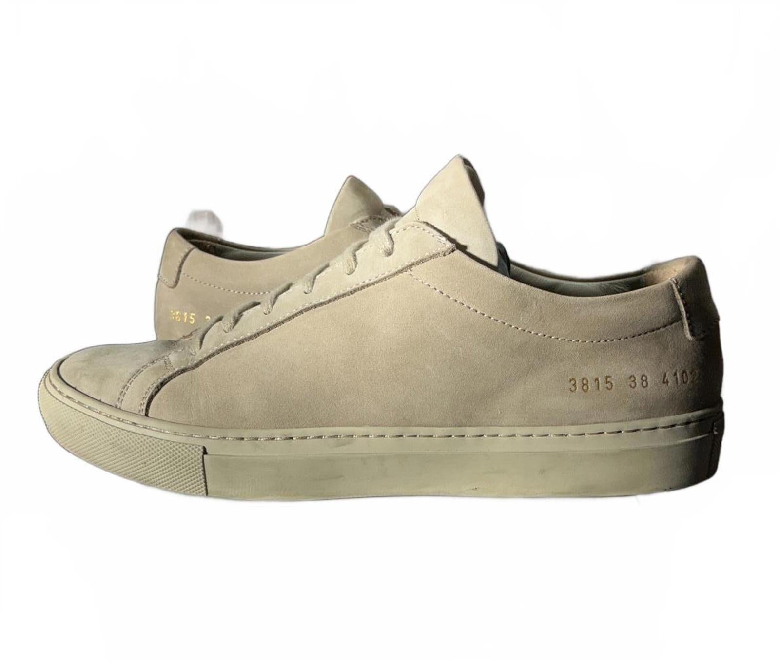 Common Projects Nap Tournament Low Size 4/37 Sneakers Beige Suede Men's Size 38