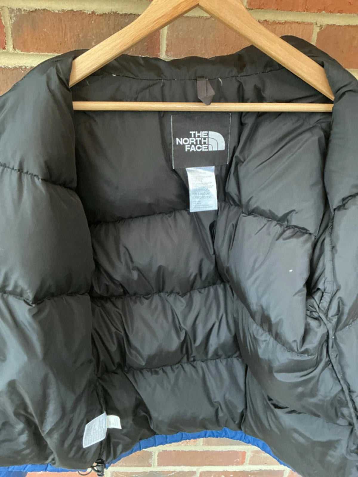 The North Face Men's Blue and Black Down Puffer Jacket