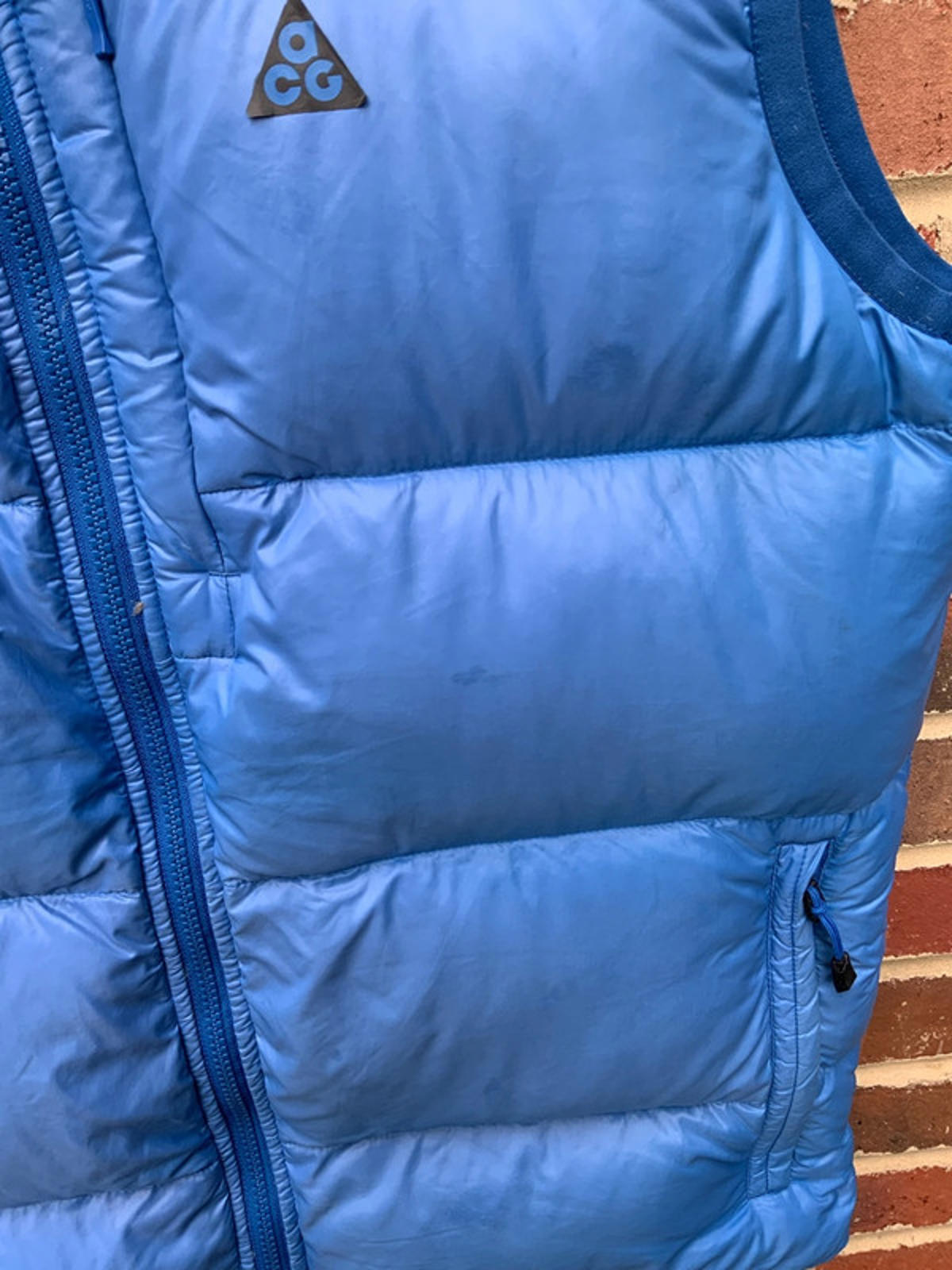 Nike ACG Blue Puffer Vest Sleeveless Jacket Size Regular M Warm Outdoor