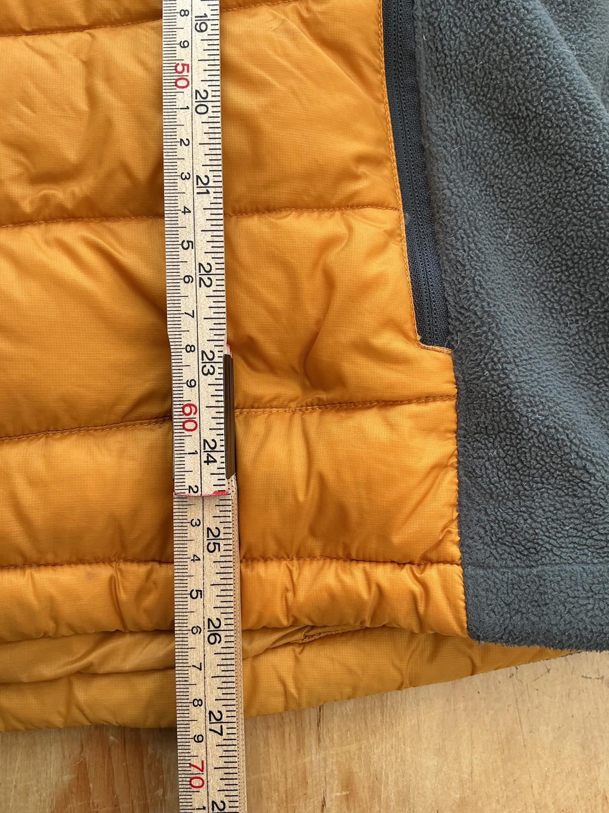 Columbia Men's Puffer Jacket in Mustard Yellow and Gray