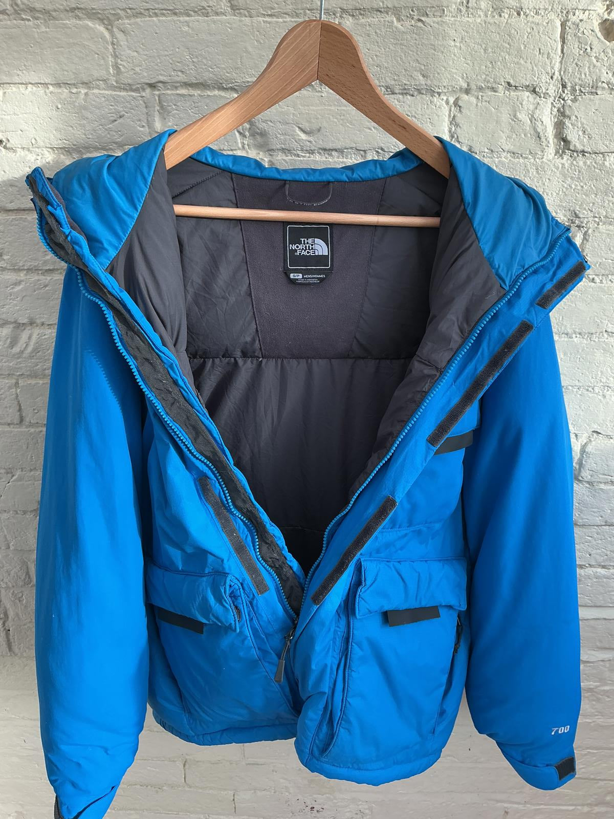 The North Face Blue 700 Fill Down Insulated Hooded Jacket