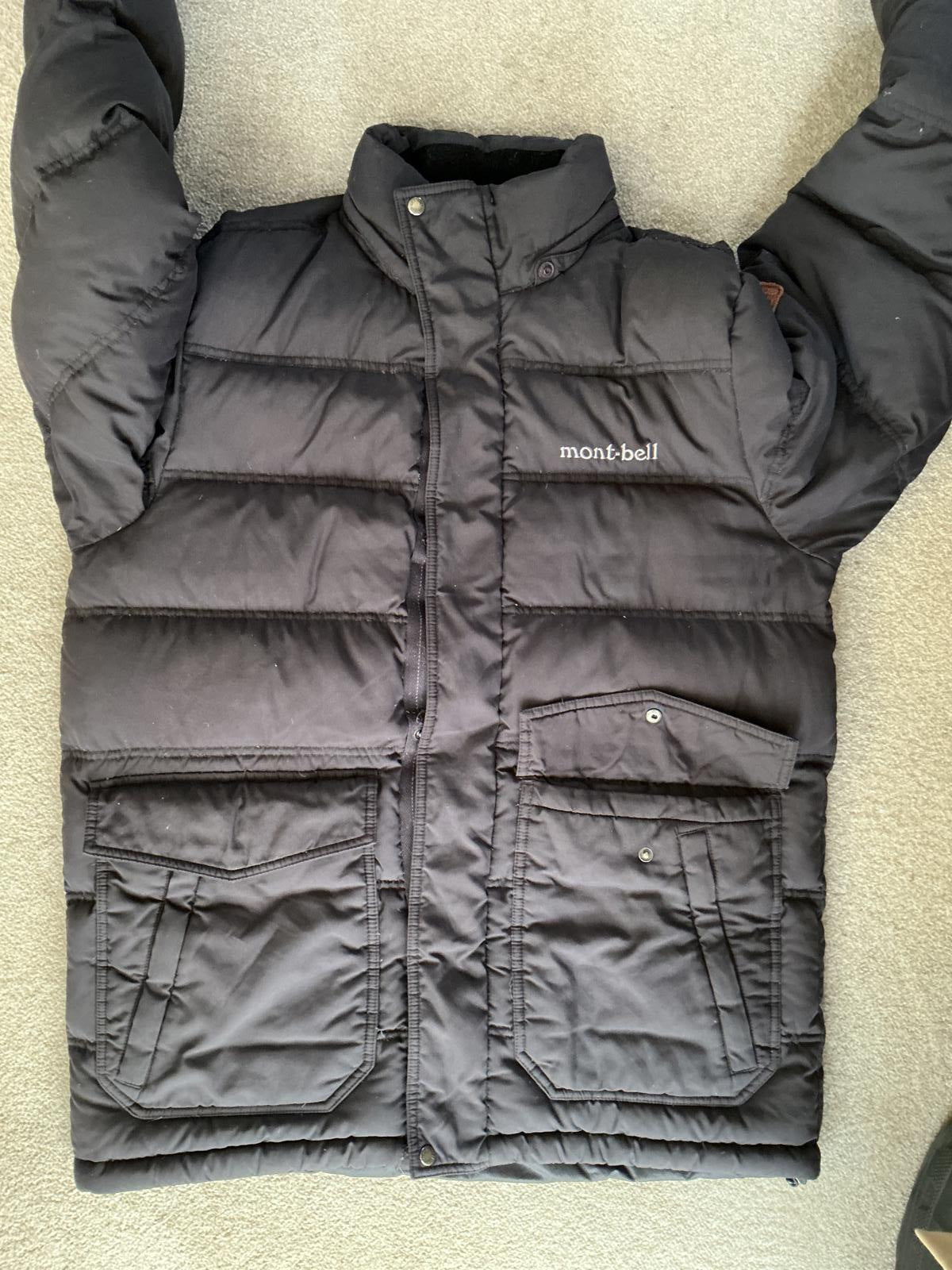 Mont-Bell Men's Down Insulated Black Puffer Jacket Size Large