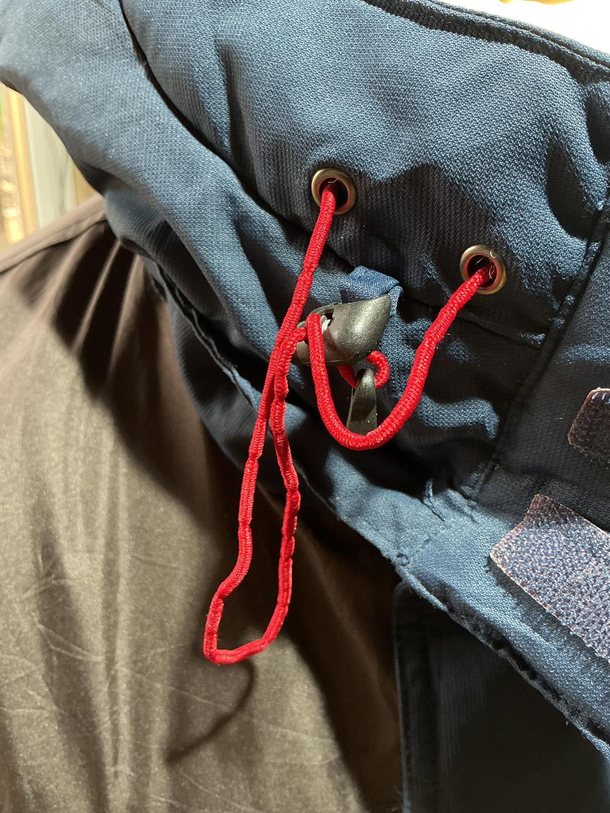 Mountain Equipment Blue and Black Hooded Hiking Jacket