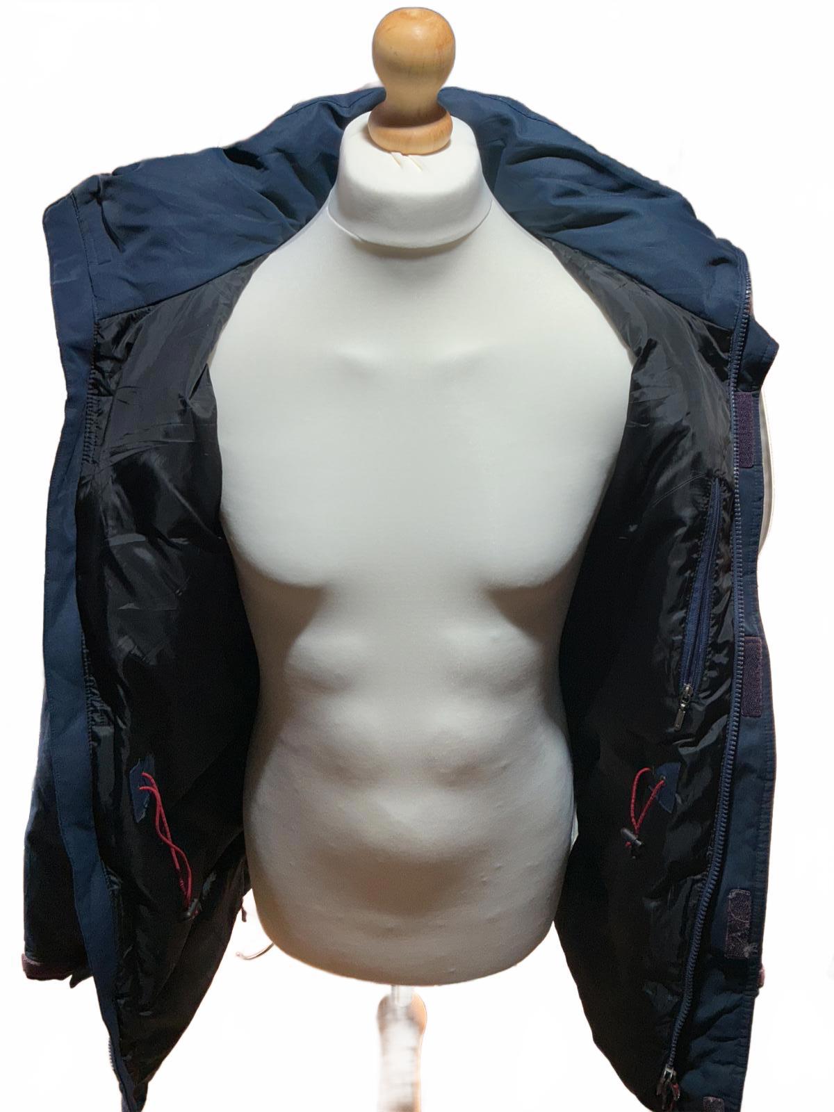 Mountain Equipment Blue and Black Hooded Hiking Jacket