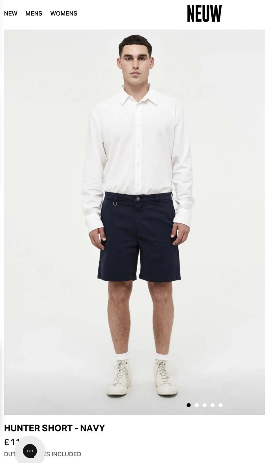 NEUW Hunter Navy Blue Shorts Size Waist 38 in.