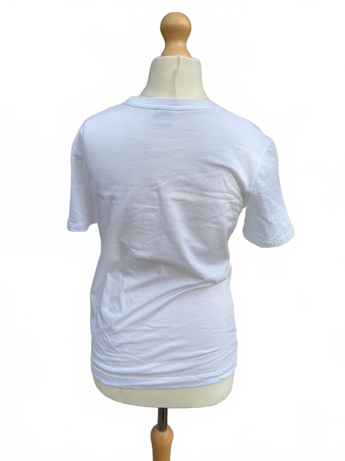 Paul Smith White Floral Print T-Shirt Size S Perfect Casual Top