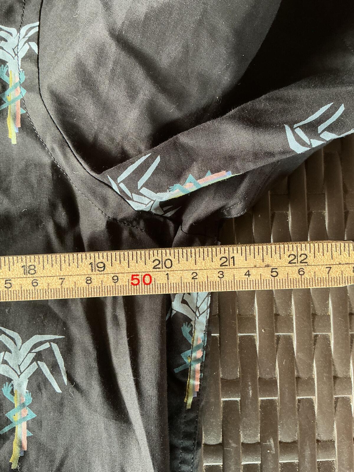 Paul Smith Black Short Sleeve Shirt with Palm Tree Print Size Small