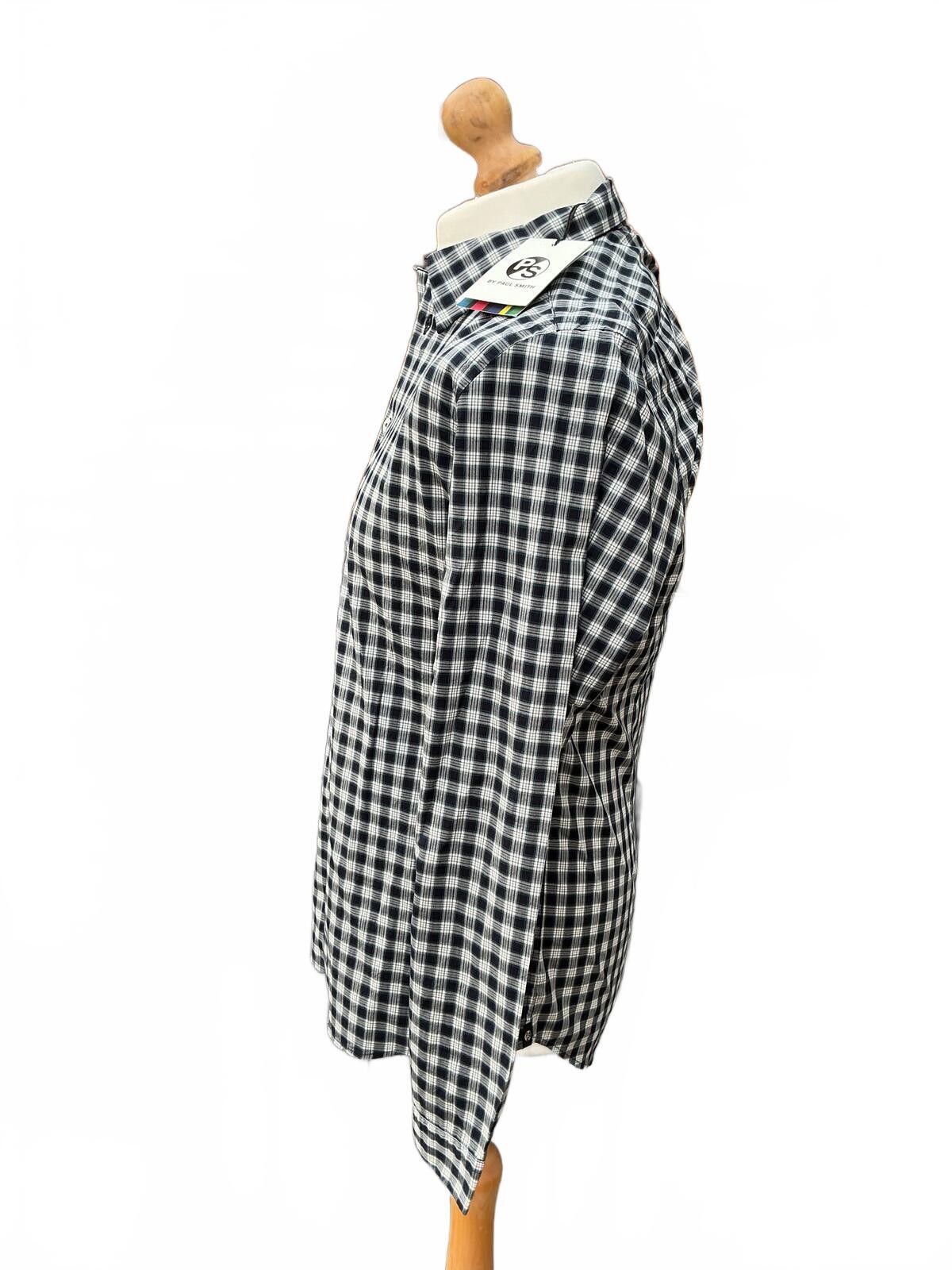 Paul Smith Regular M Black and White Check Long Sleeve Shirt