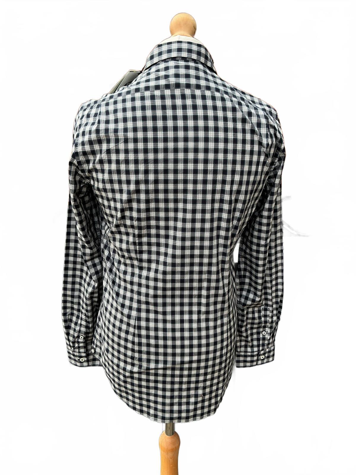 Paul Smith Regular M Black and White Check Long Sleeve Shirt