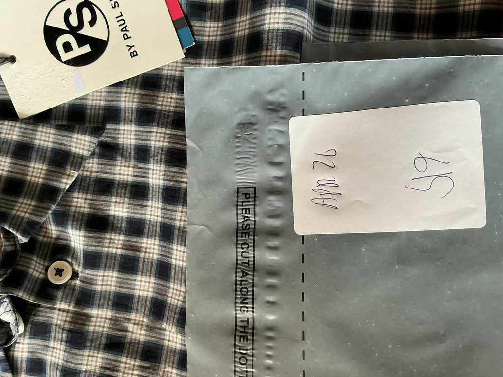 Paul Smith Regular M Black and White Check Long Sleeve Shirt