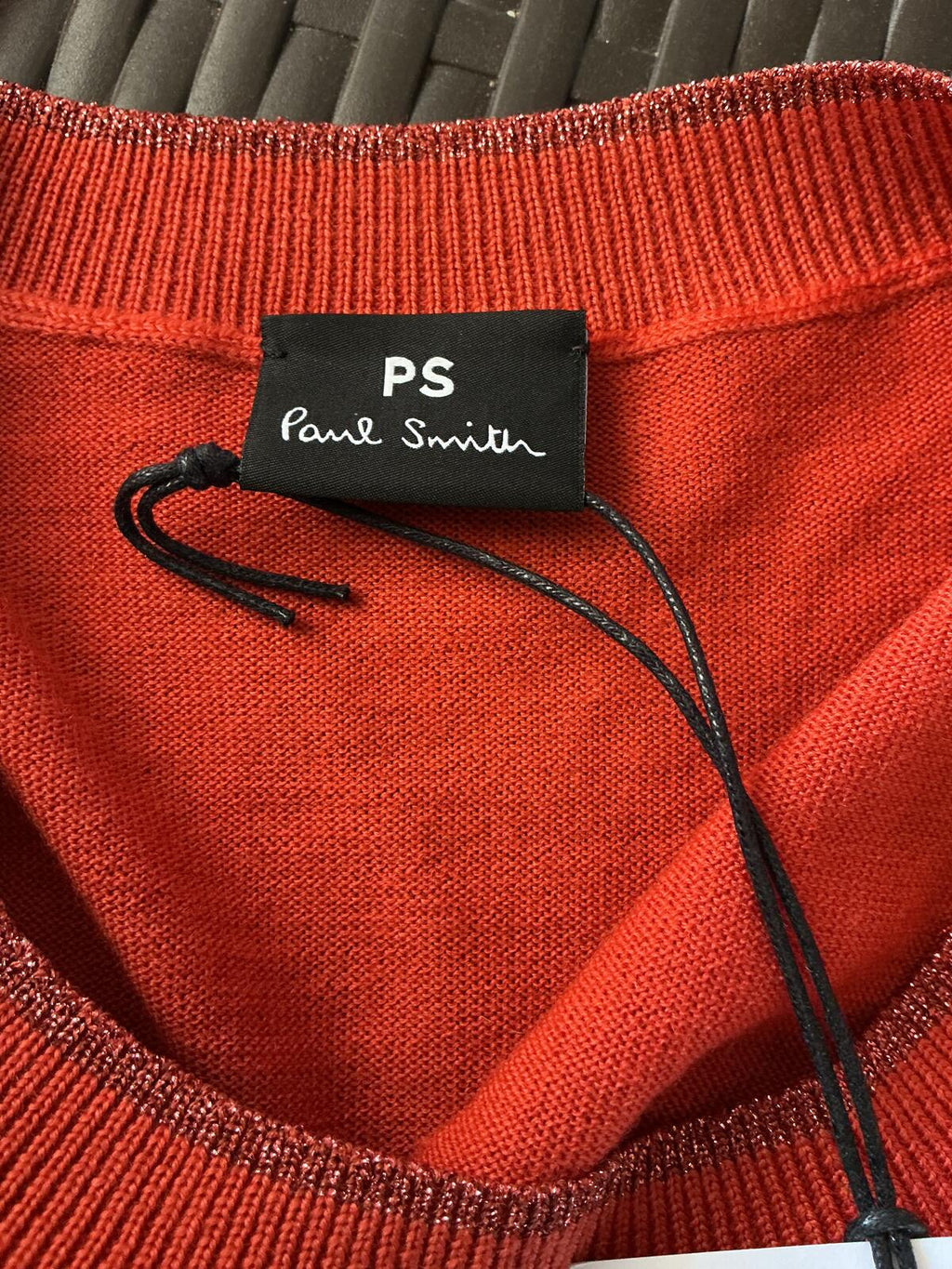 Paul Smith Women's Red Wool Crew Neck Sweater Size Regular Small Classic Fit