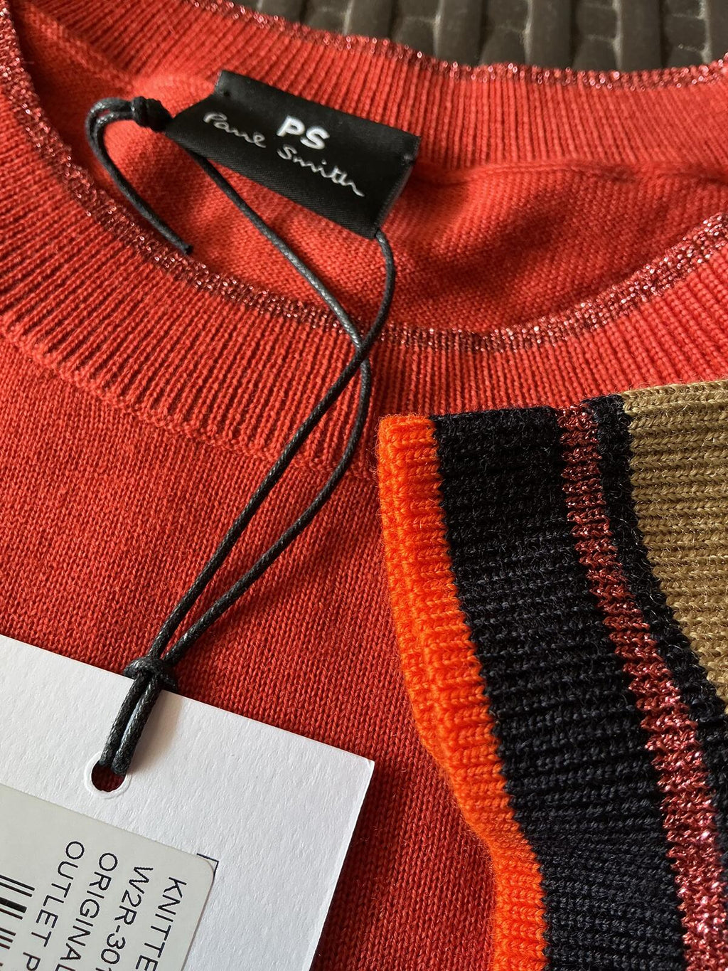Paul Smith Women's Red Wool Crew Neck Sweater Size Regular Small Classic Fit