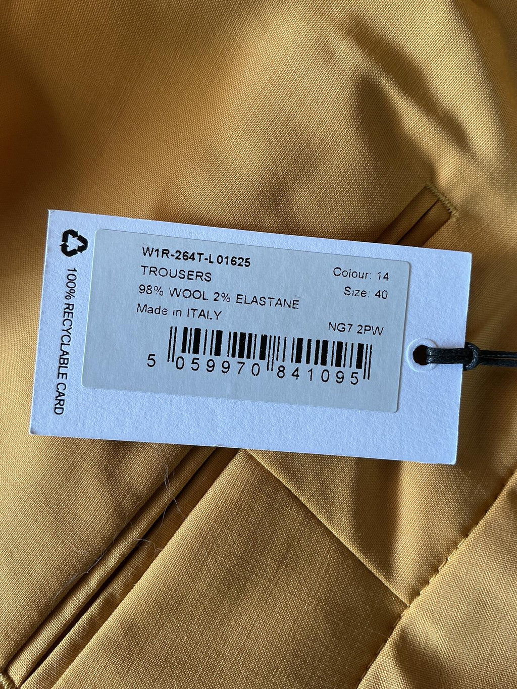 Paul Smith Mustard Tailored Trousers Size 8/small Smart Casual Workwear