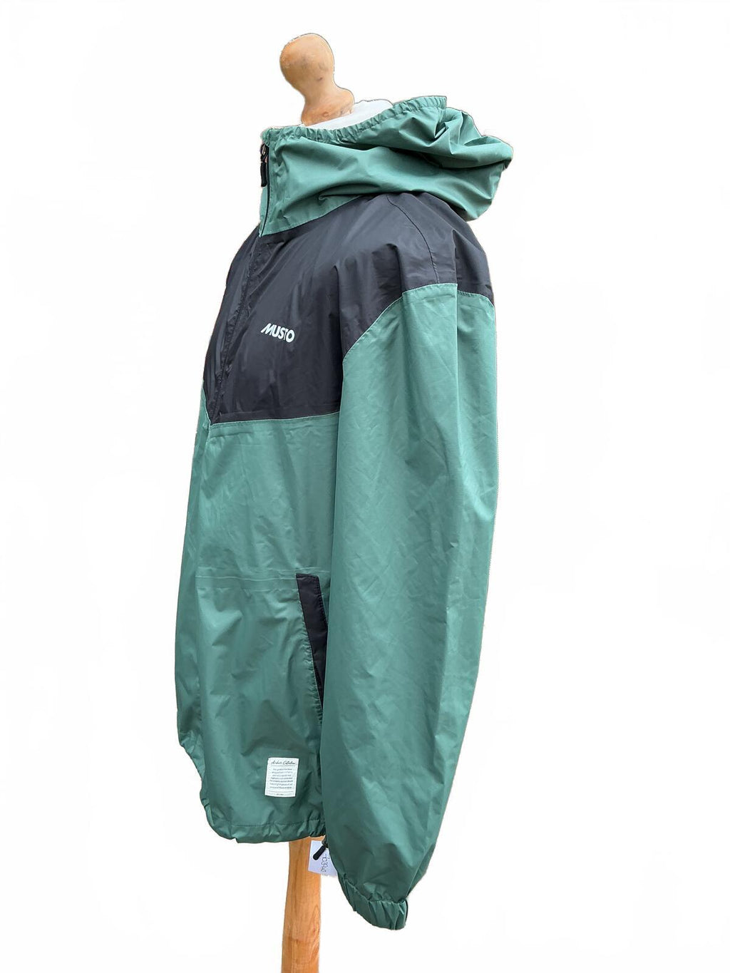 Musto Lightweight Waterproof Hooded Jacket Size Regular 2xl Green Black