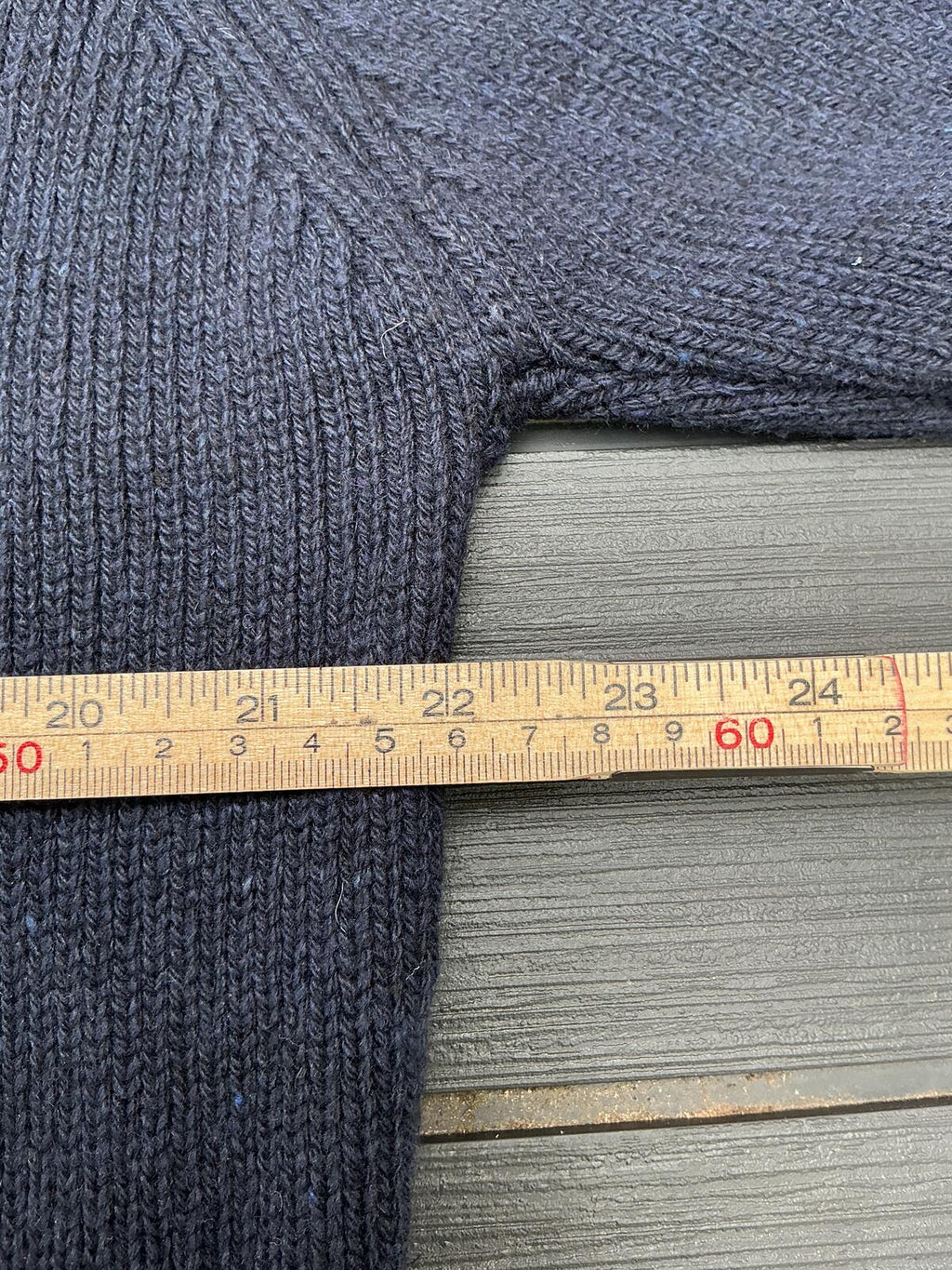 Schott Navy Blue Wool Jumper Size Regular xl with High Neck and Buttons