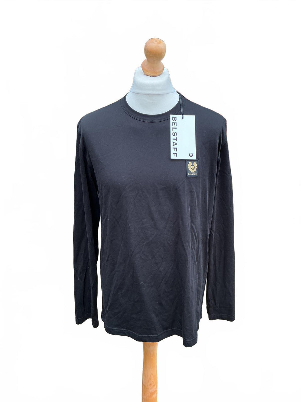 Belstaff Men's Black Long Sleeve T-Shirt Size Regular Xl Casual Wear