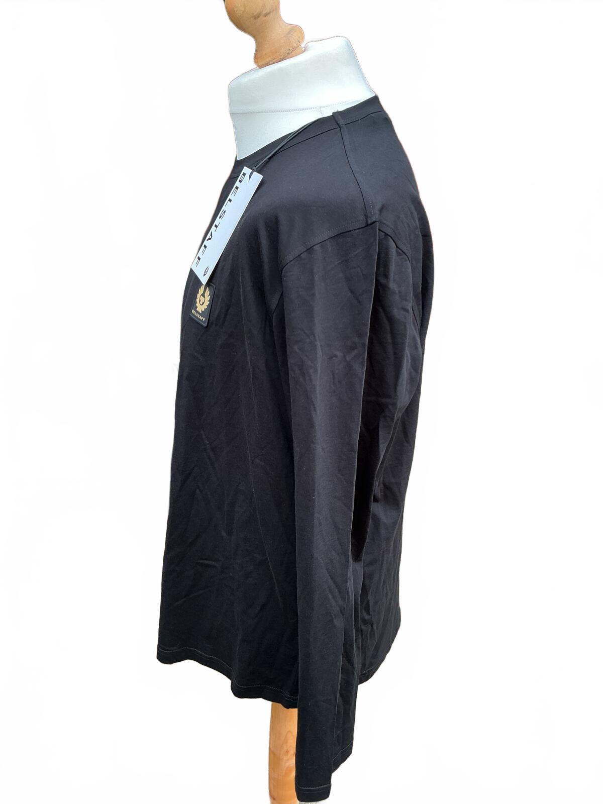 Belstaff Men's Black Long Sleeve T-Shirt Size Regular Xl Casual Wear