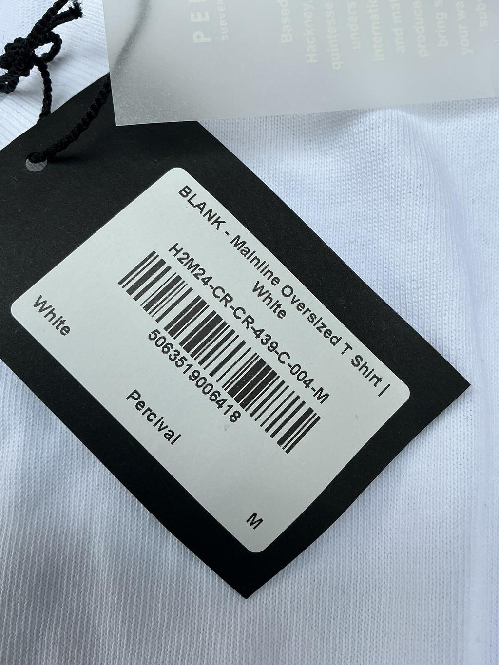 Percival White Classic Crew Neck T-Shirt Size M Casual Basic Wear