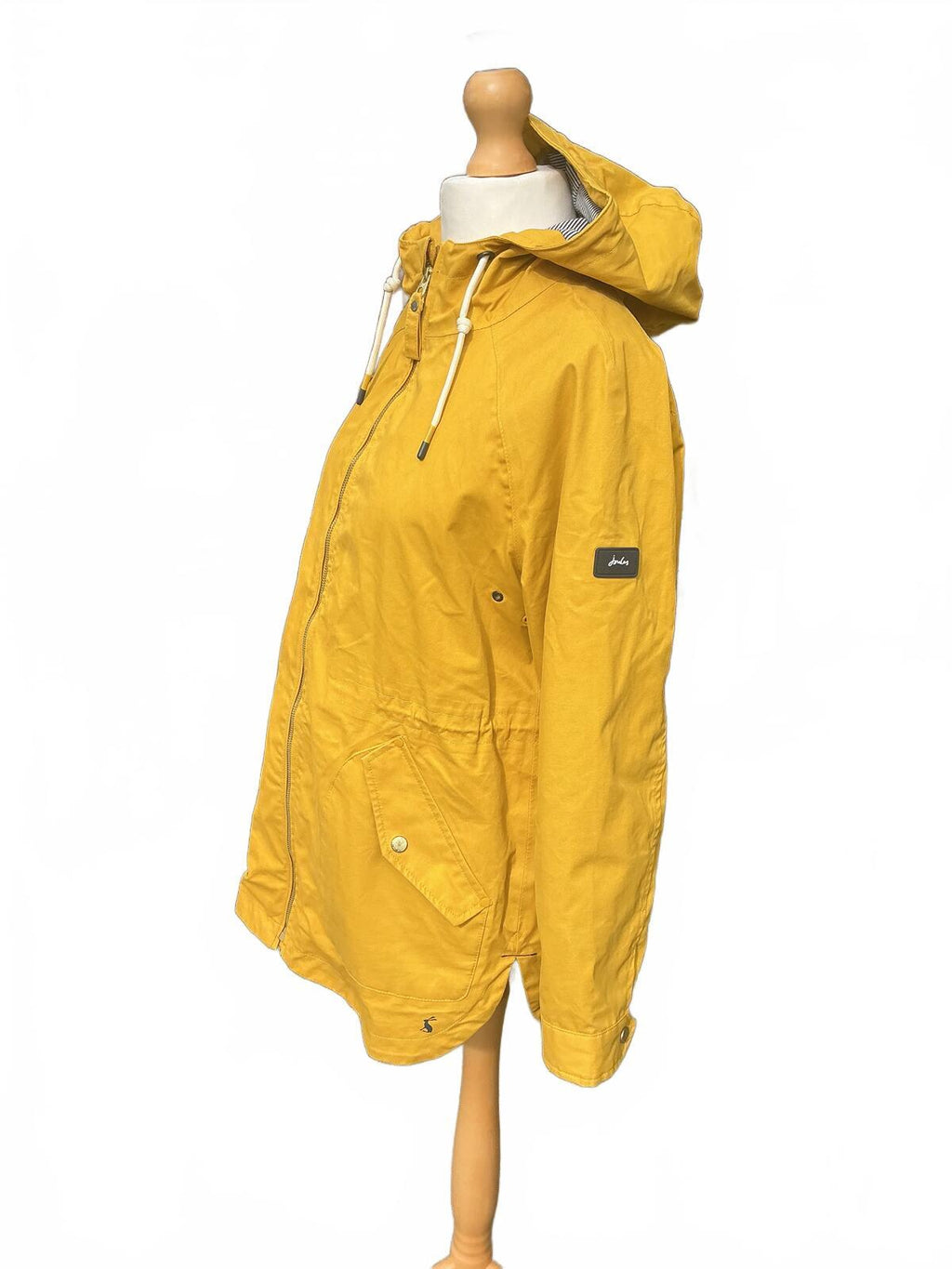 Joules Yellow Hooded Waterproof Coat Jacket Size 12 Casual Outerwear