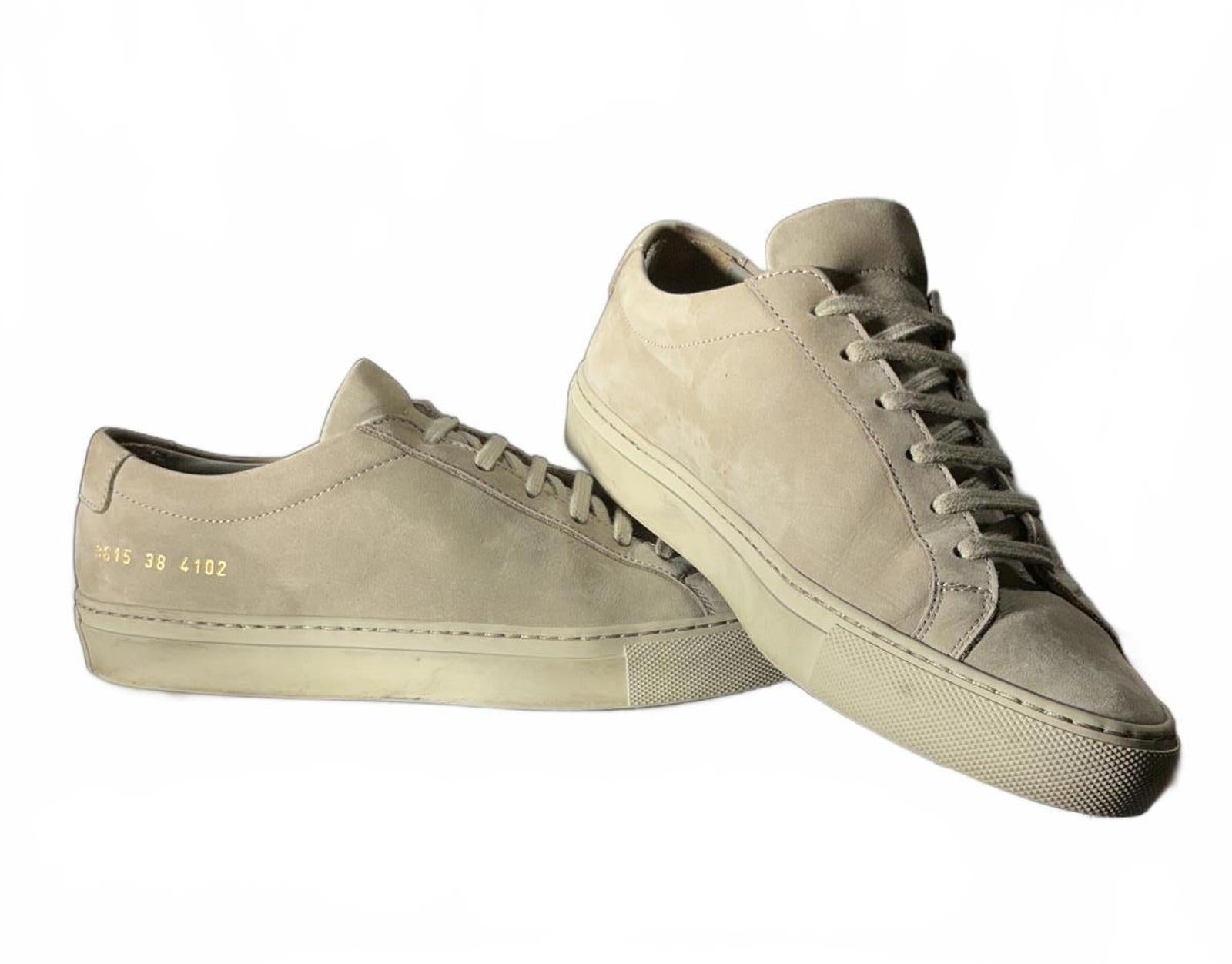 Common Projects Nap Tournament Low Size 4/37 Sneakers Beige Suede Men's Size 38