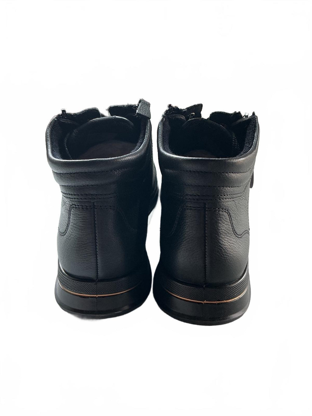 ara Osaka Black Leather High-Top Zip-Up Sneakers UK Size 7.5 Comfortable