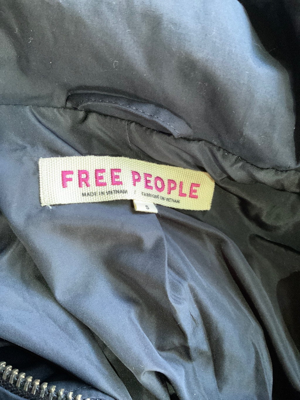 We the free Ladies Black Oversized Hooded Puffer Jacket Size Regular S