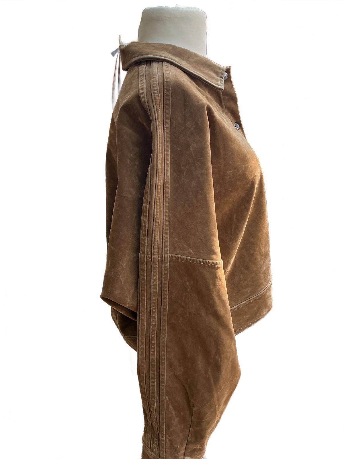 Adidas Brown Suede Jacket Size Large Stylish and Comfortable