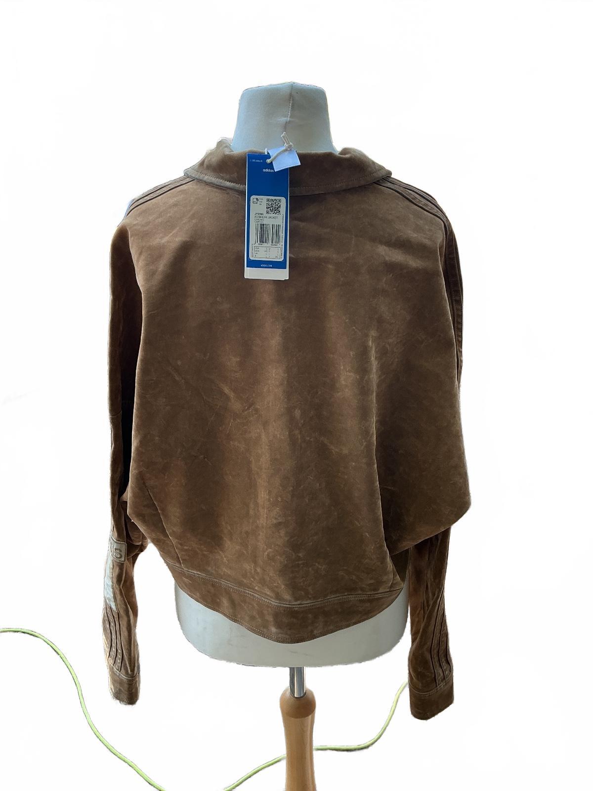 Adidas Brown Suede Jacket Size Large Stylish and Comfortable