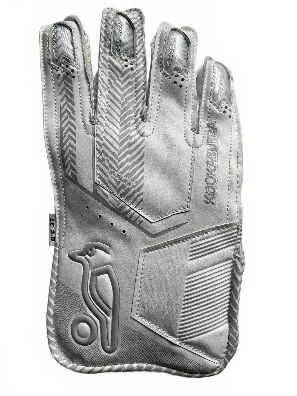 Kookaburra LC 2.0 Cricket Wicket Keeping Gloves Size Youth White Gray