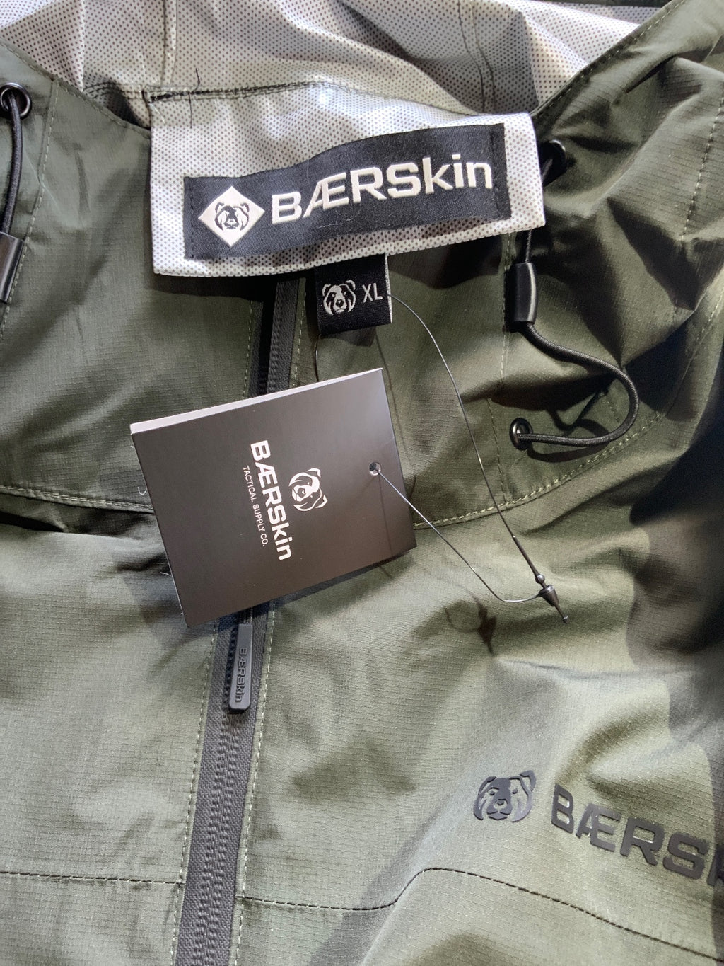 BAERSkin XL Heavy-Storm Waterproof Rain Jacket 2.0 in Hunter Green