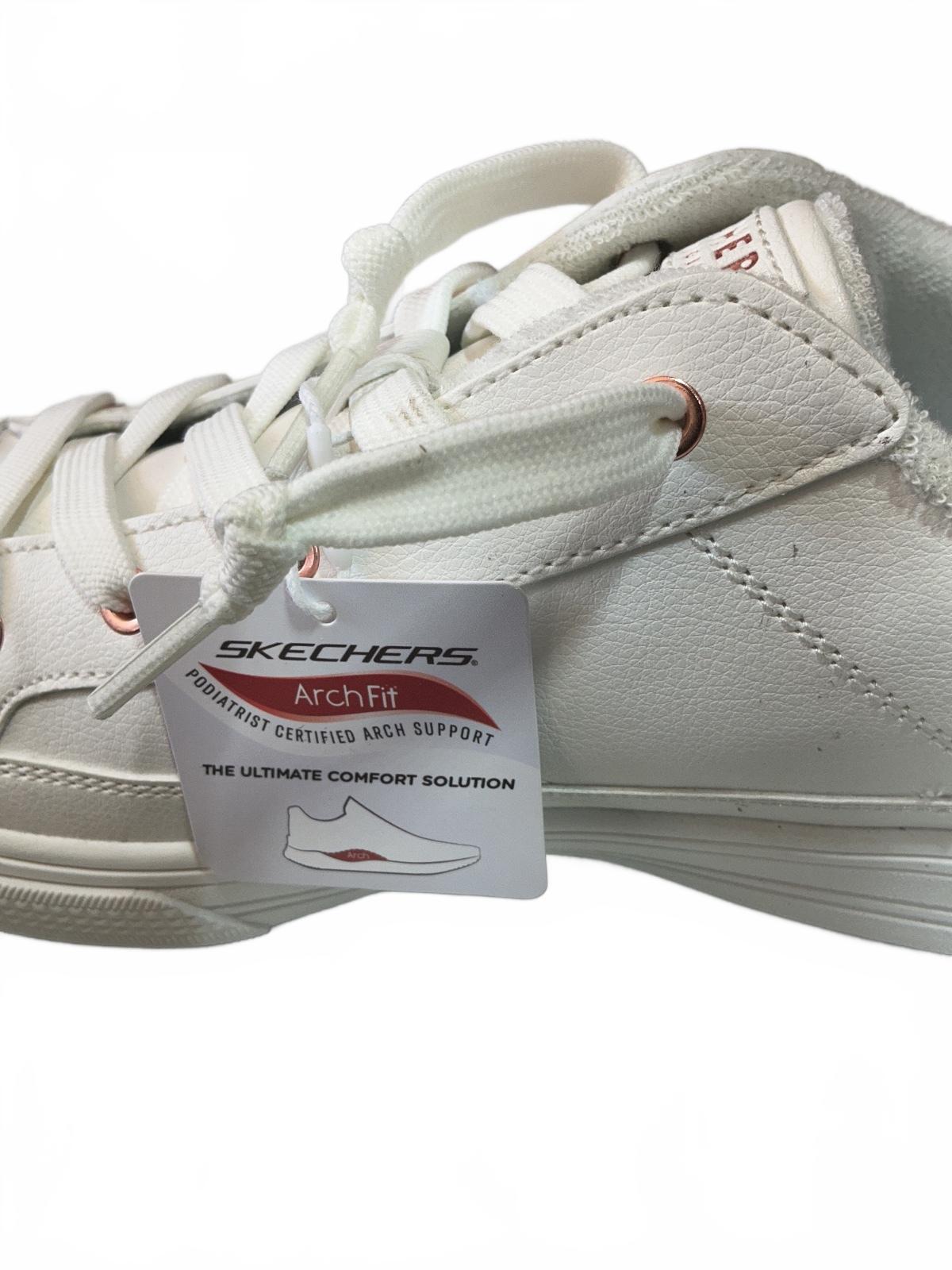 *NEW* Skechers Arch Fit White Trainer Shoes Size 8 UK Comfortable Support