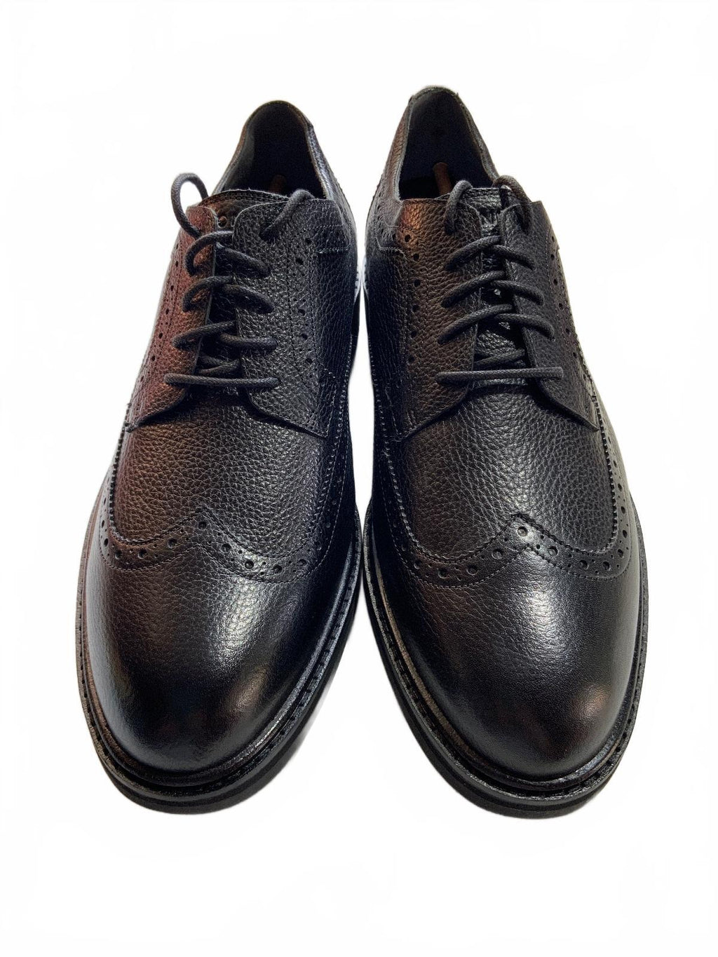 Vionic Black Leather Brogue Shoes UK Size 11.5 Classic Style Comfortable