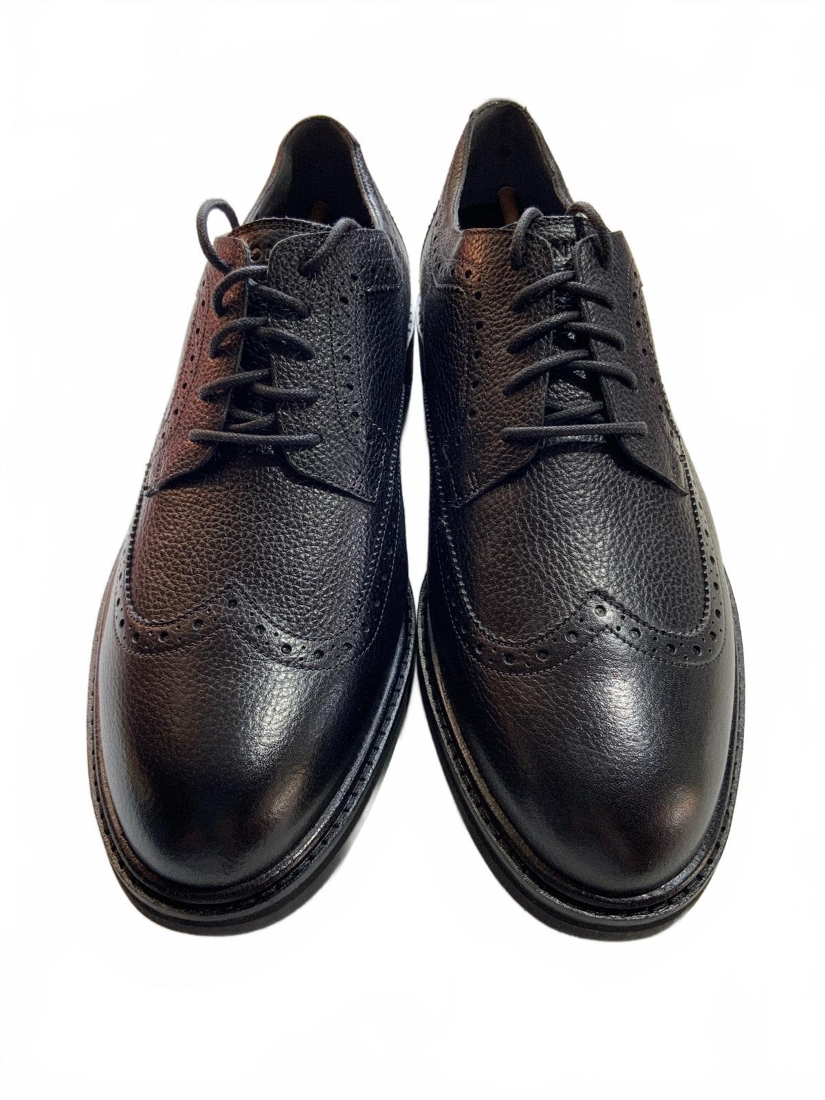 Vionic Black Leather Brogue Shoes UK Size 11.5 Classic Style Comfortable