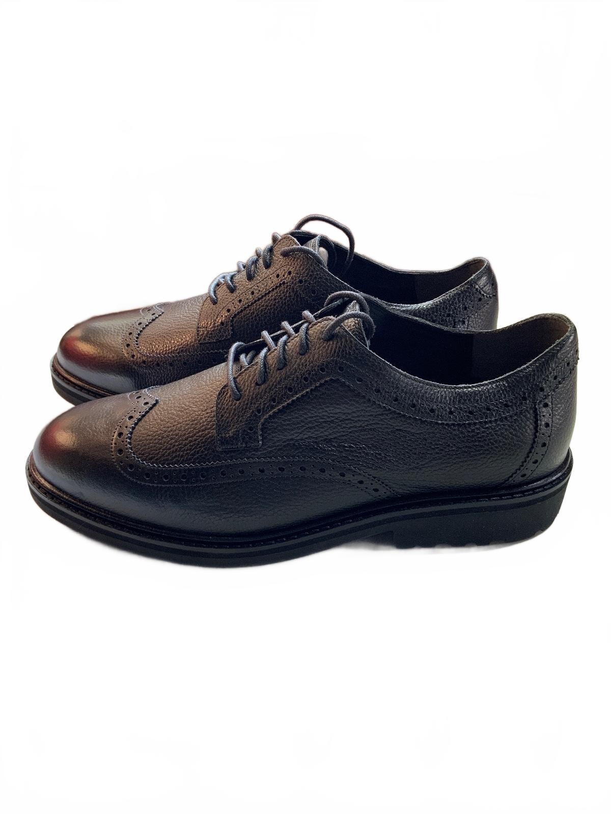 Vionic Black Leather Brogue Shoes UK Size 11.5 Classic Style Comfortable