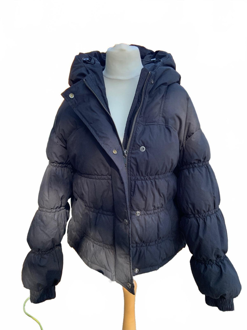 We the free Ladies Black Oversized Hooded Puffer Jacket Size Regular S