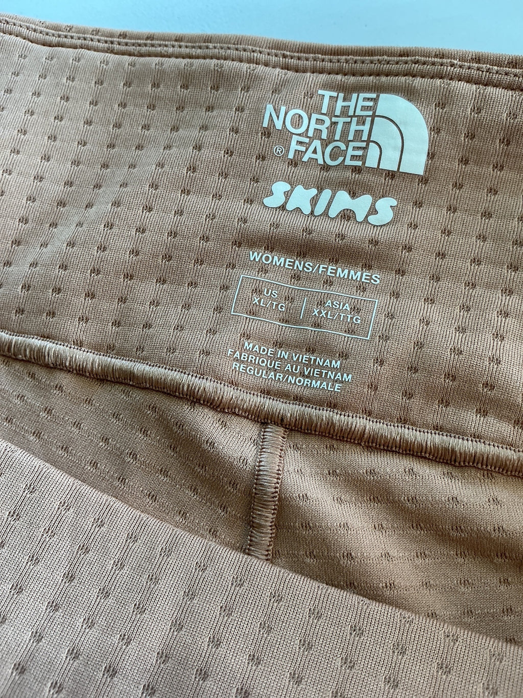 The North Face x Skims Refina Dotknit Women's Beige Leggings Size XL