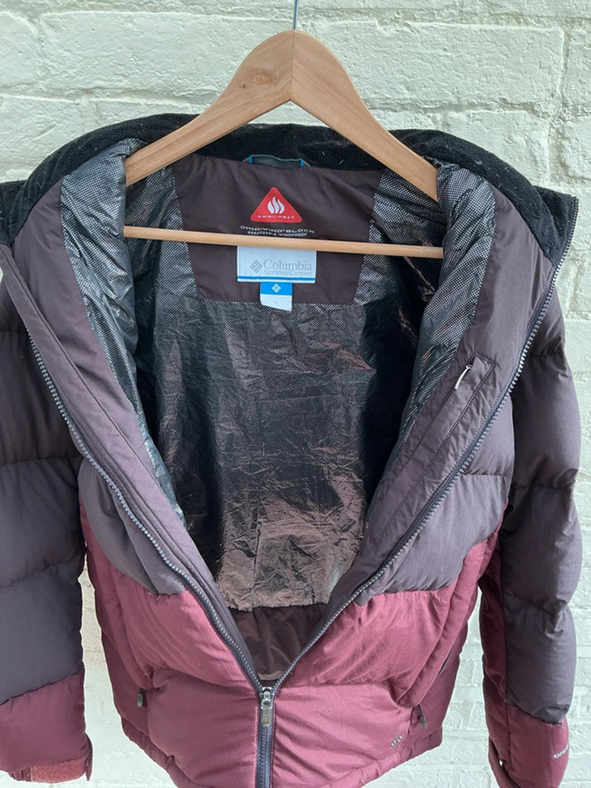 Columbia down jacket small