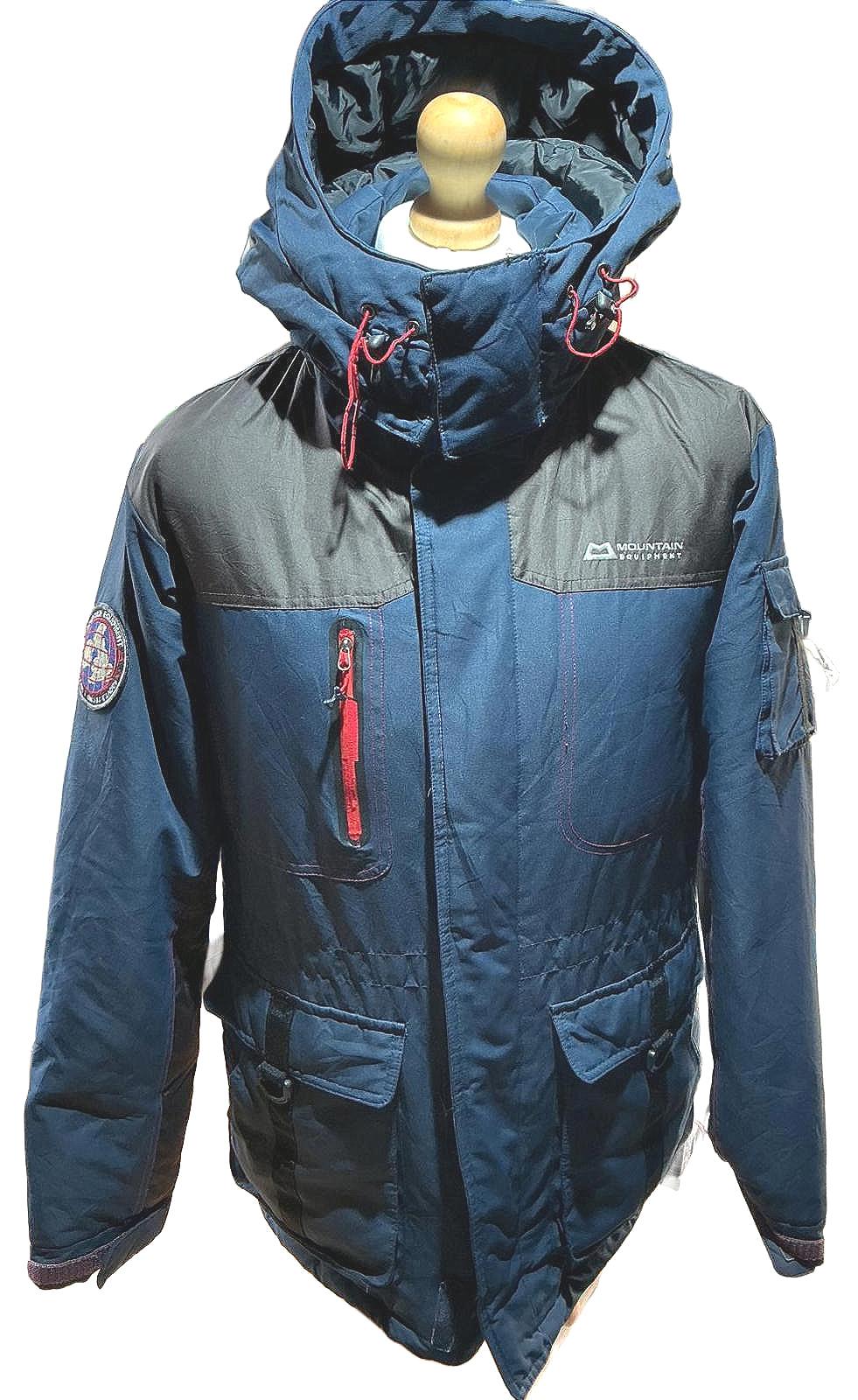 Mountain Equipment Blue and Black Hooded Hiking Jacket