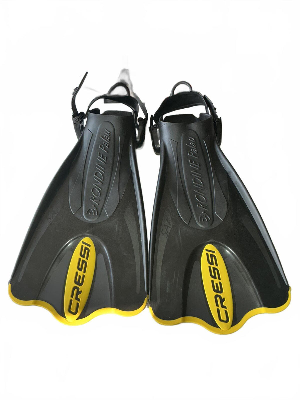 Cressi Rondine Palau Adjustable Swim Fins Flippers Size M-L Black Yellow Uk7-10