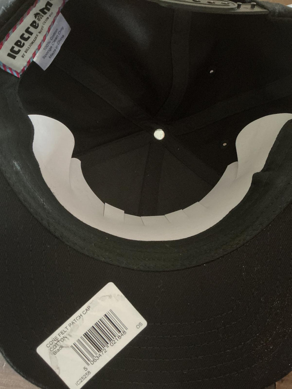 Billionaire Boys Club Cone Felt Patch Cap Black Cotton Baseball Cap OS