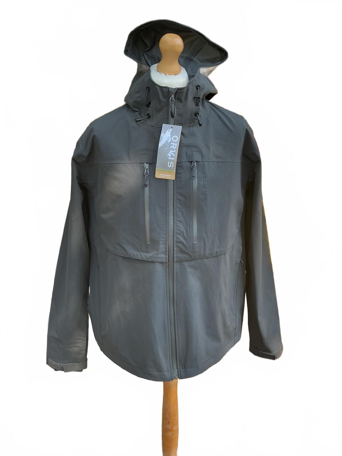 Orvis Clearwater Men's Waterproof Windproof Breathable Hooded Jacket Size XL