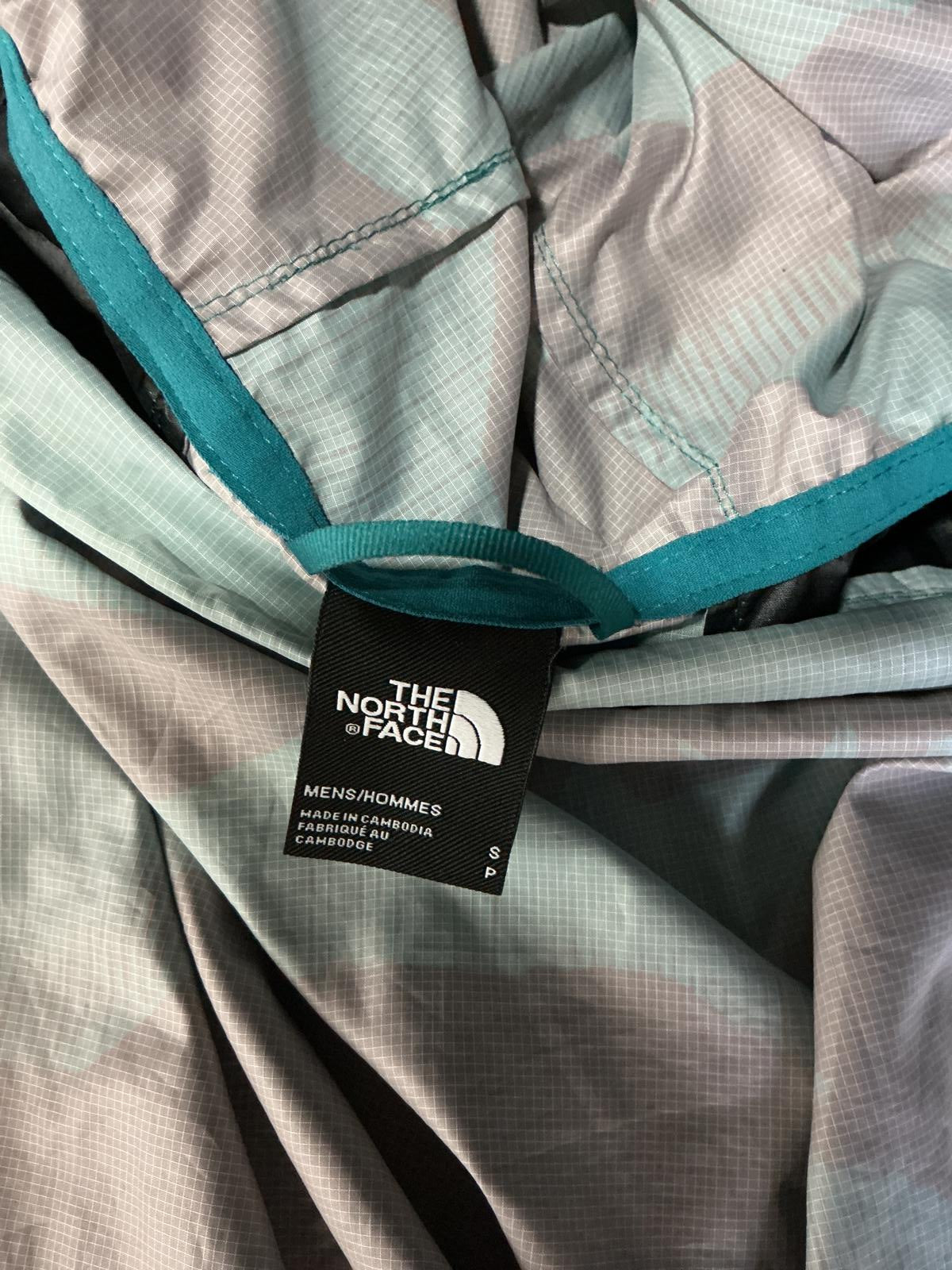 The North Face Men's Windbreaker Jacket 30 year edit Black and Teal Camouflage