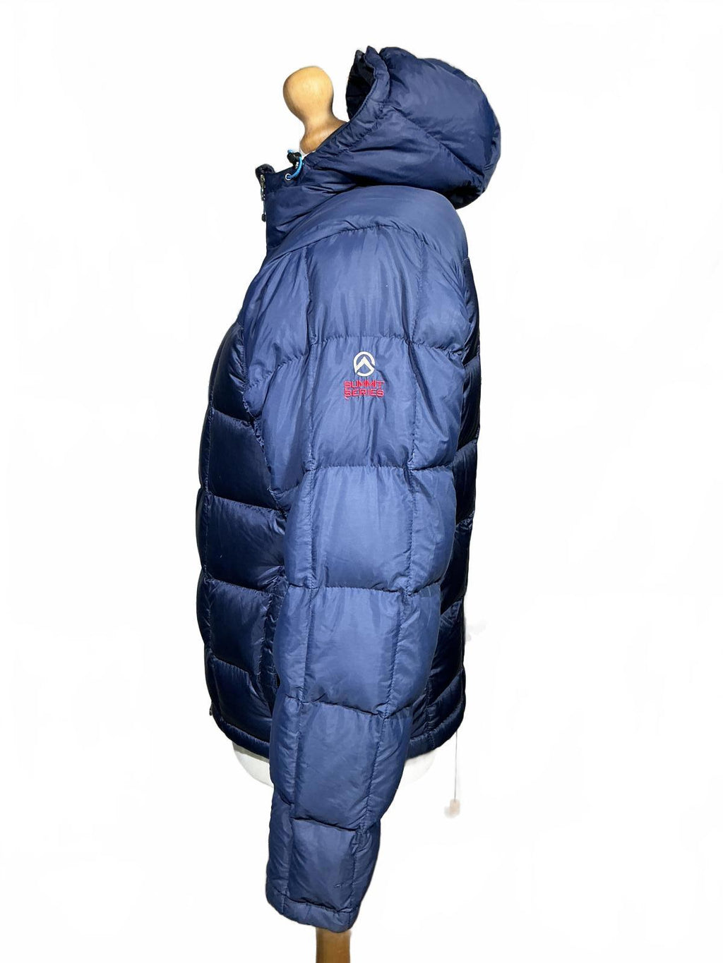 The North Face Men's Navy Blue Summit Series Puffer Jacket with Hood