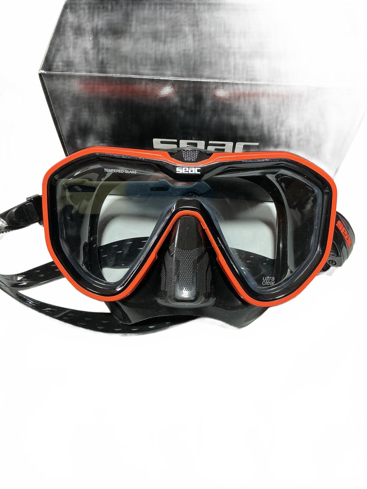 Seac Appeal Diving Mask Black and Orange Comfortable Fit