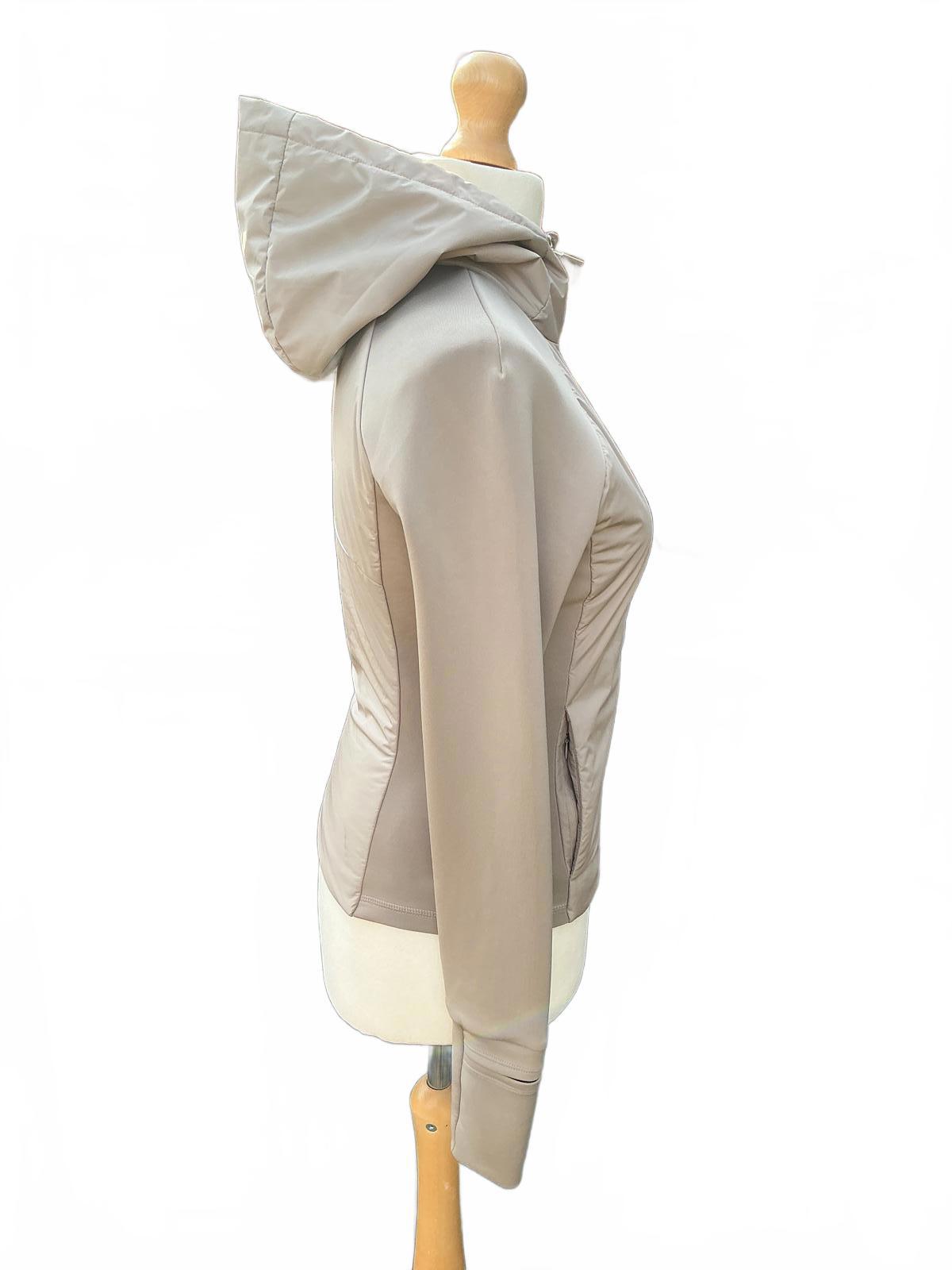 Sweaty Betty Primaloft Women's Beige Hooded Jacket Size Small Activewear