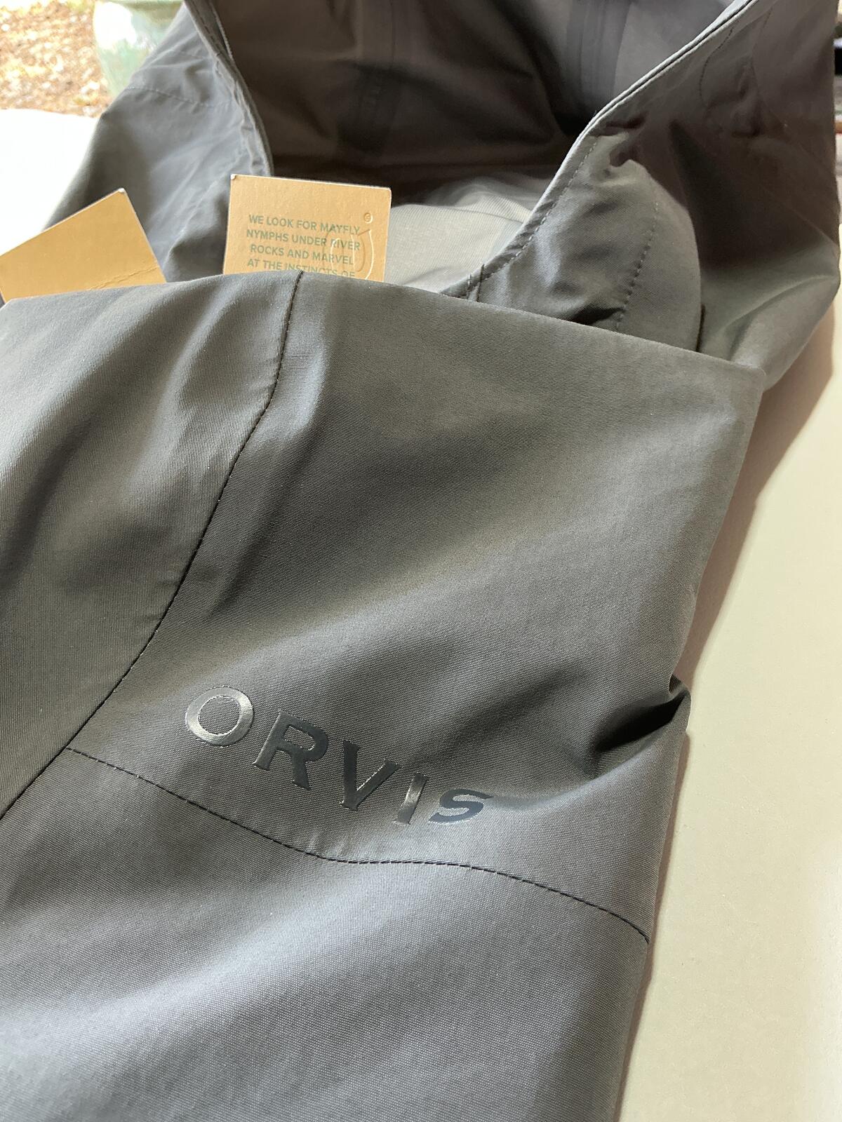 Orvis Clearwater Men's Waterproof Windproof Breathable Hooded Jacket Size XL
