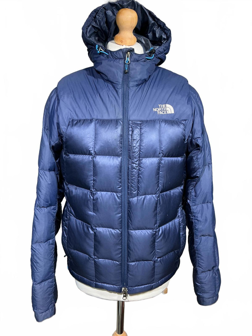 The North Face Men's Navy Blue Summit Series Puffer Jacket with Hood