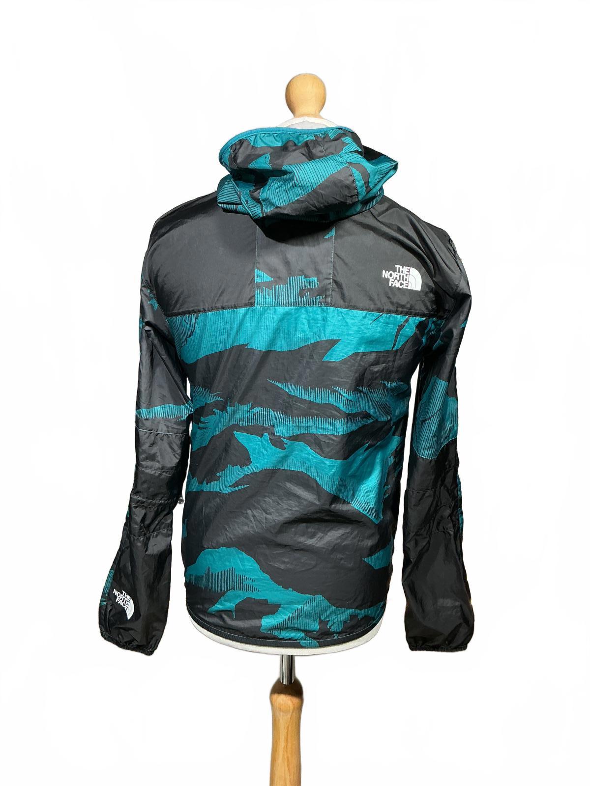 The North Face Men's Windbreaker Jacket 30 year edit Black and Teal Camouflage