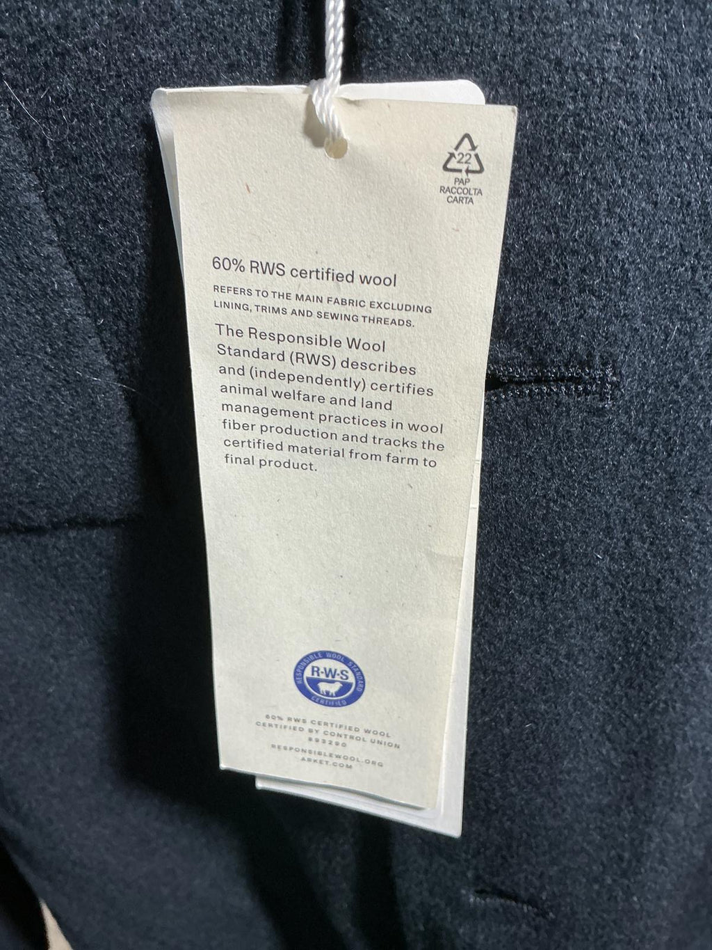 Men's Arket Navy Utility Jacket with Button Closures