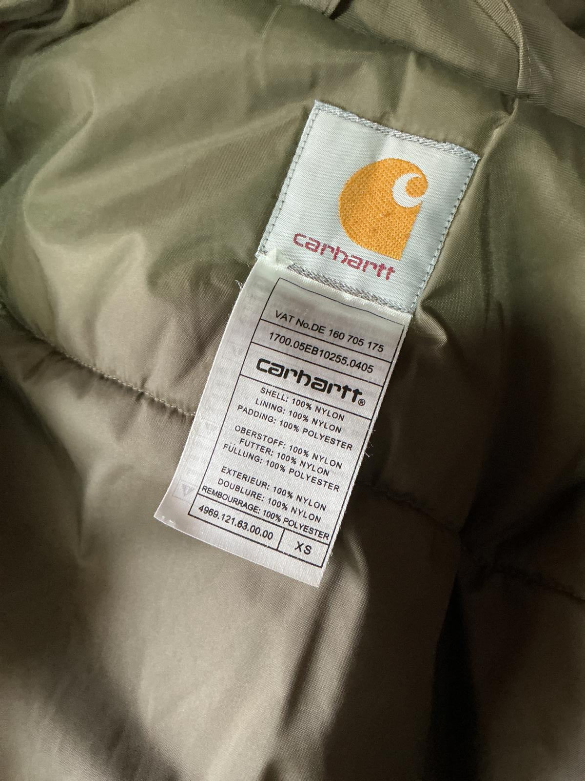Carhartt Men's Olive Green Hooded Bomber Jacket